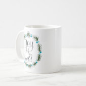 世界の青いクリスマスマグカップへの喜び コーヒーマグカップ (正面左)