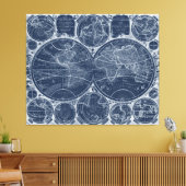 世界の青写真 キャンバスプリント (インサイチュ (リビング))