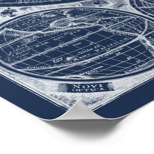 世界の青写真 ポスター (角)