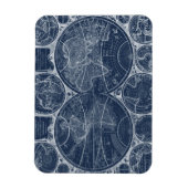 世界の青写真 マグネット (縦)