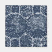 世界の青写真 マグネット (正面)