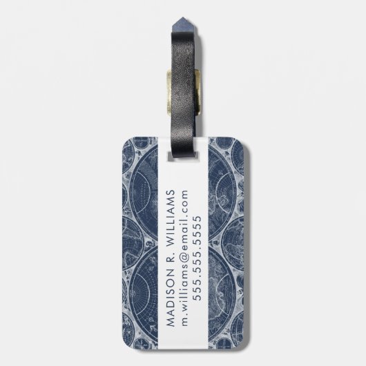 世界の青写真 ラゲッジタグ (裏面縦)