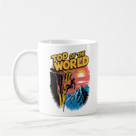 世界の頂点ロッククライミングデザイン コーヒーマグカップ