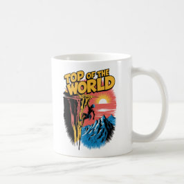 世界の頂点ロッククライミングデザイン コーヒーマグカップ