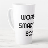 世界の頭が切れるボスおもしろい引用文ビッグラテマグカップ カフェラテマグ (左アングル)