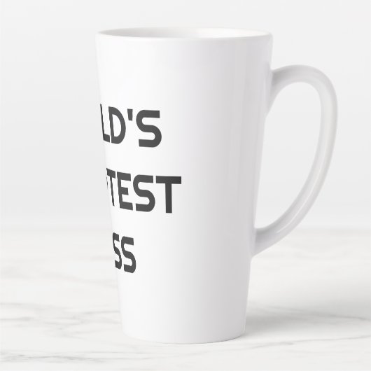 世界の頭が切れるボスおもしろい引用文ビッグラテマグカップ カフェラテマグ (右)