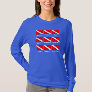 世界の飛び込みの旗 Tシャツ