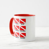 世界の飛び込み旗 マグカップ (正面左)