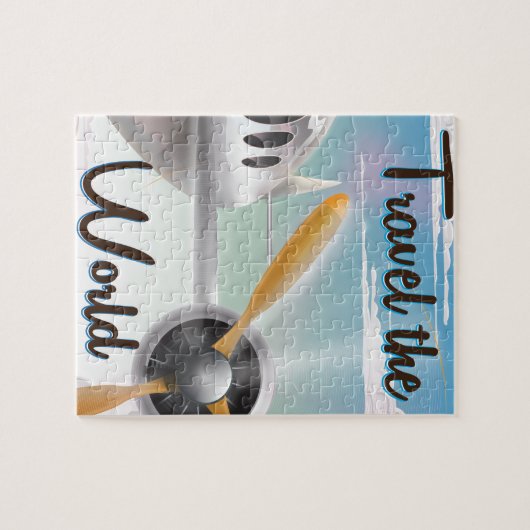 世界の飛行機のクラシックポスターを旅する ジグソーパズル (横)