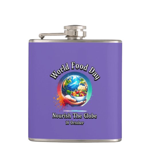 世界の食の日。十月十六日 フラスク (正面)