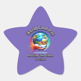 世界の食の日。地球に栄養を与える。 星シール