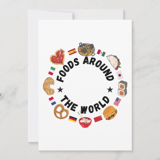 世界の食べ物 招待状 (正面)