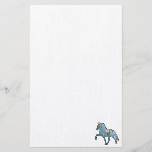 世界の馬をトーティング 便箋 (正面)