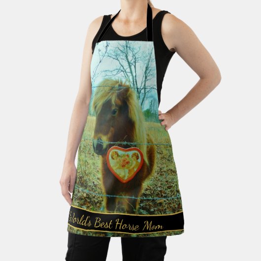 世界の馬最高の母のペットフォト エプロン (インサイチュ)