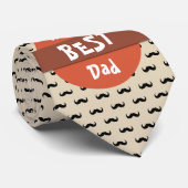 世界の髭パターンが付いている最も最高のなパパのタイ ネクタイ (ロール)
