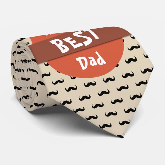 世界の髭パターンが付いている最も最高のなパパのタイ ネクタイ (ロール)