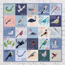 世界の鳥たちの水彩画アート