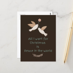 世界の鳩の中でクリスマスの平和を望むもの ポストカード