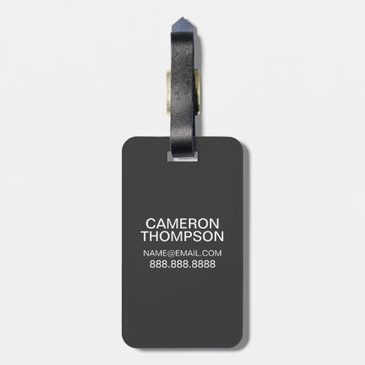 世界の黒板の地図 ラゲッジタグ (裏面縦)