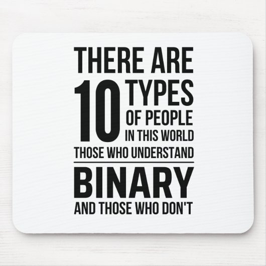 世界の10種類の人々 マウスパッド (正面)