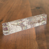 世界の1652地図、Donckerの海の地図書の世界地図 デスクネームプレート (側面)