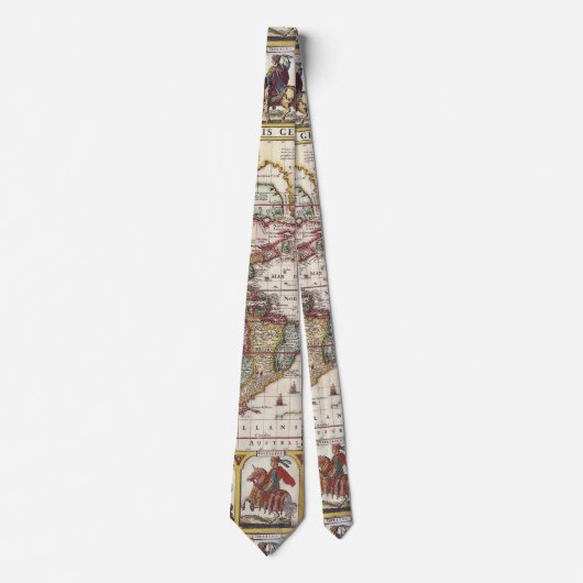 世界の1652地図、Donckerの海の地図書の世界地図 ネクタイ (正面)