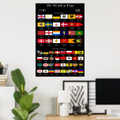 世界の1700のAD国旗 ポスター (ホームオフィス)