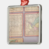 世界の7つのパズルの地図 メタルオーナメント (左)