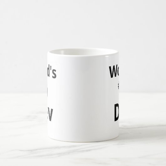 世界の#0 Devのマグは二重味方しました コーヒーマグカップ (中央)