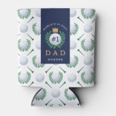 世界の#1パパ名門王室のクラウンゴルフボール 缶クーラー (正面)