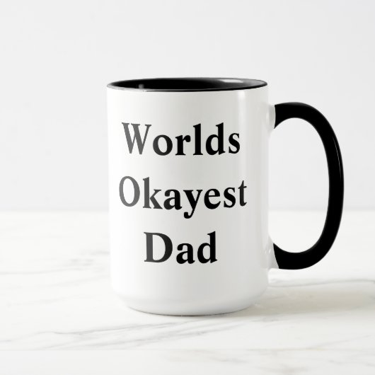 世界の"Okayest"のパパ マグカップ (右)