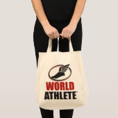 世界のAthlete®の食料雑貨のトート トートバッグ (正面(商品))