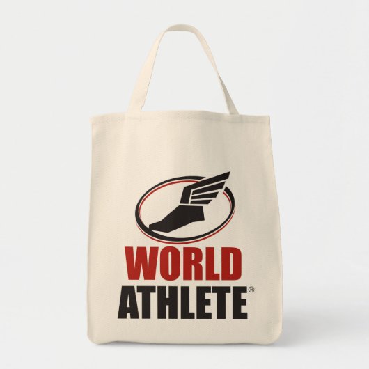 世界のAthlete®の食料雑貨のトート トートバッグ (正面)