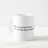 世界のAwesomestのお母さん! …ナース、調理師、chaffeur… コーヒーマグカップ (正面左)