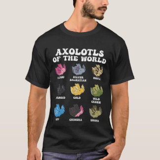 世界のAxolotls甘い動物のかわいいAxolotl Tシャツ