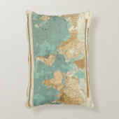 世界のbathyorographical地図 アクセントクッション (正面(垂直))