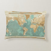 世界のbathyorographical地図 アクセントクッション (裏面)