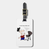 世界のBBQ最高のシェフおもしろい引用文 ラゲッジタグ (正面縦)