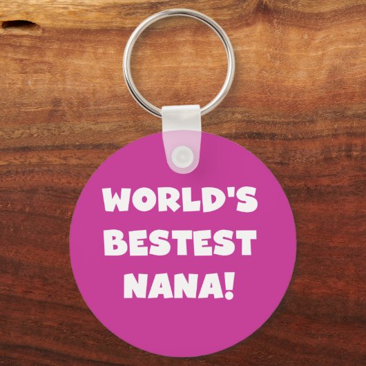 世界のBestestナナの白黒Tシャツ キーホルダー (正面)