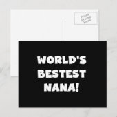 世界のBestestナナの白黒Tシャツ ポストカード (正面/裏面)