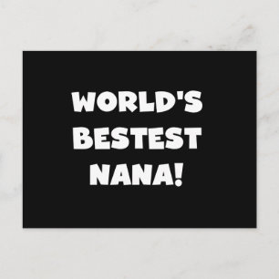 世界のBestestナナの白黒Tシャツ ポストカード