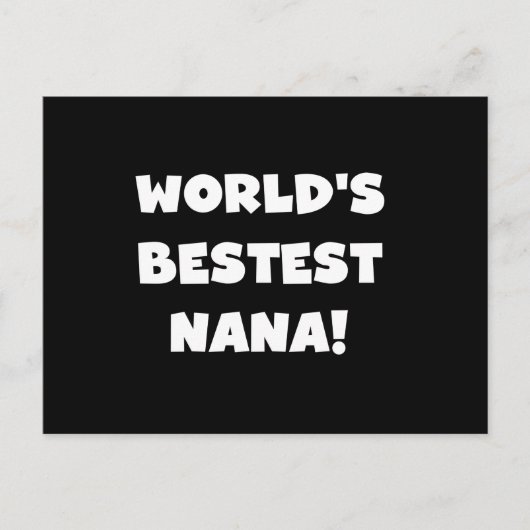 世界のBestestナナの白黒Tシャツ ポストカード (正面)