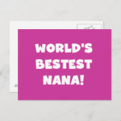 世界のBestestナナの白黒Tシャツ ポストカード (正面/裏面)