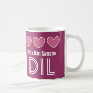 世界のDIL最も素晴らしい義理の娘のハート コーヒーマグカップ