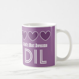世界のDIL最も素晴らしい義理の娘のハート コーヒーマグカップ