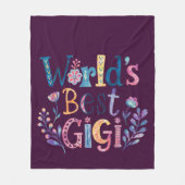 世界のGIGIおばあちゃん最高のギフト誕生日クリスマス フリースブランケット (正面)