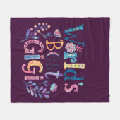 世界のGIGIおばあちゃん最高のギフト誕生日クリスマス フリースブランケット (正面(横))