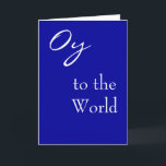 世界のHannukahカードへのOy シーズンカード<br><div class="desc">私のお母さんは一度休日のまわりのこれおよびそれ私達の家族で付けたことを言いました。  家族の友人は彼女のための句の交差ステッチをしました。  今度は私は共有が全世界とのOyの喜びほしいと思います。</div>