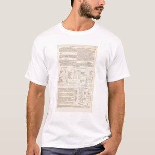 世界のHyetographicか雨地図は続きました Tシャツ