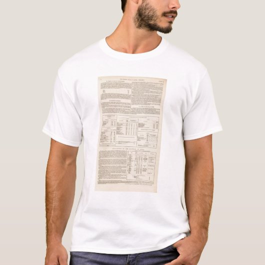 世界のHyetographicか雨地図は続きました Tシャツ (正面)
